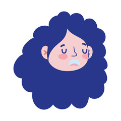 Woman with fatigue face vector design