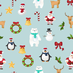 seamless merry christmas pattern