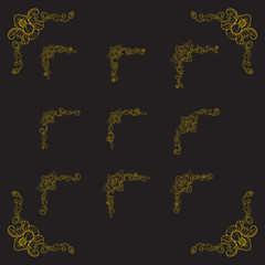 Classic Vitage Wedding Vector Ornaments frames Separator elements for Classic Vintage Wedding Invitation