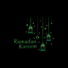 Hanging Islamic Lantern Decorative Ramadan Kareem Background