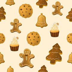 seamless merry christmas pattern
