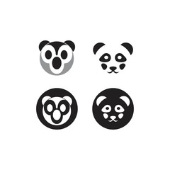 panda ilustration logo vector