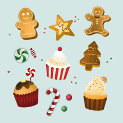 Set of Christmas Cookies