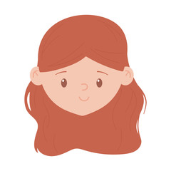 Isolated avatar woman head vector design