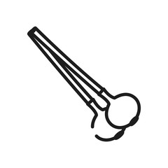 vegetables and fruits concept, scallion icon, line style