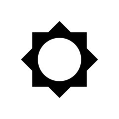 Islamic symbol eight point star vector shape. Design template vector