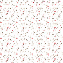 red and white confetti