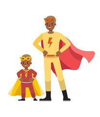 Happy father and son character vector design for father's Day concept. no9