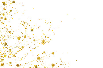 Golden glitter confetti.