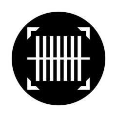 bar code scan for icon isolated on white, qr code scan digital symbol, identification data code for button scan symbol, coding bar for information price tag scan, shopping code for smartphone app