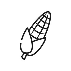 corn icon, line style