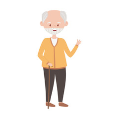 Isolated grandfather avatar vector design