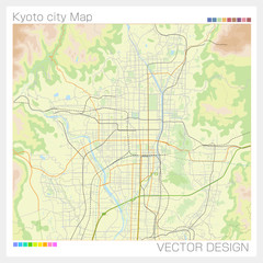 京都市・市街地マップ・Kyoto city（交通アクセス）