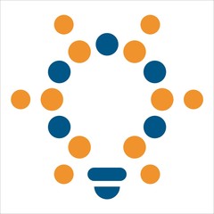 Abstract light bulb icon in flat design. Sign of light bulb isolated. Vector illustration.
