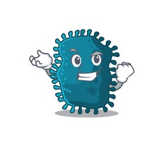 A dazzling clostridium mascot design concept with happy face