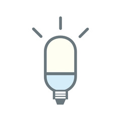 Light Bulb line icon vector, isolated on white background. Idea sign, solution