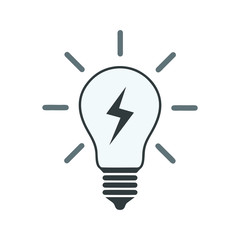 Light Bulb line icon vector, isolated on white background. Idea sign, solution