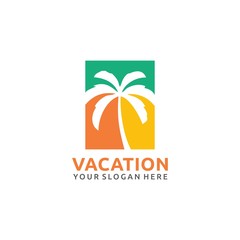 Obraz premium Vacation Logo Vector And Vintage