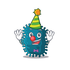 cartoon character design concept of cute clown clostridium