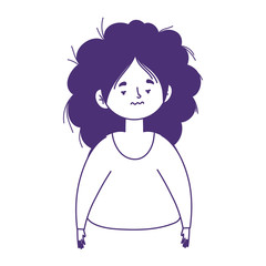 Sick woman with fatigue cold fever vector design