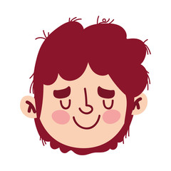 Isolated avatar man head vector design