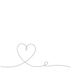 valentine day heart background  love design line drawing vector illustration 
