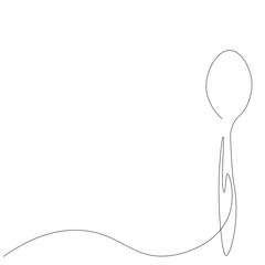 Spoon on white background, restaurant desugn vector illustration