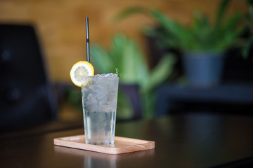 Glass of fresh lemon juice