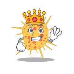 A Wise King of mycobacterium kansasii mascot design style