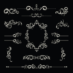 Set of Vintage border element