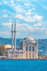 Left side view of the Ortakoy mosque -  Istanbul, Turkey