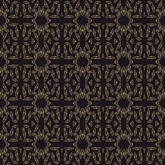seamless pattern exotic shapes with flowers and leaves plants