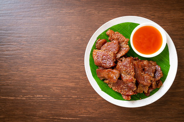 sun dried pork with sauce