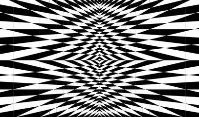 Geometric background with checkered texture - Abstract illusion