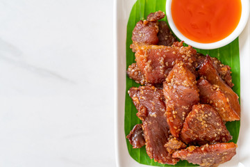 sun dried pork with sauce