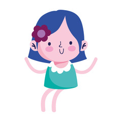 Isolated girl cartoon vector design