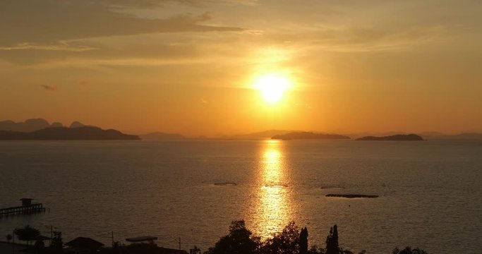 growing seafood at sunrise in asia