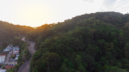 Aerial view of local road to Patong city in Phuket South of Thailand - 341883196