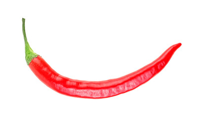 Red hot chili pepper isolated on a white background
