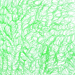 Crayon hatching. Raster green background. Colorful abstract texture. Hand drawn scribbles.