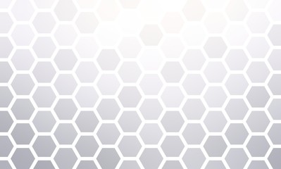 Hexagonal grid pattern. Pastel lilac mosaic background.