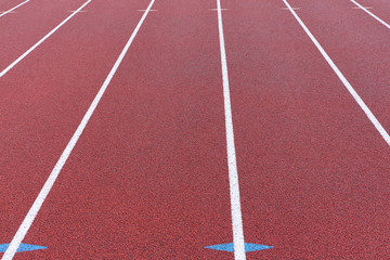 Running track on  sports field