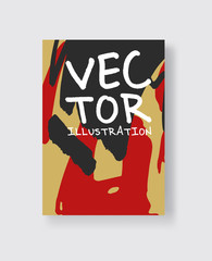 Artistic creative universal cards. Hand Drawn textures.