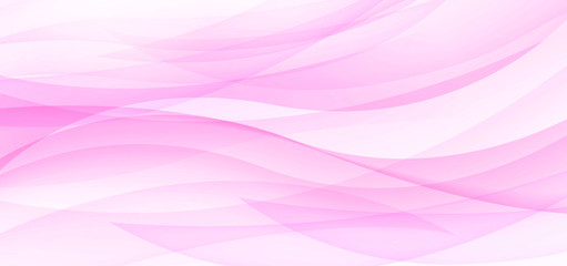 ピンクのパステルカラーのウェーブ（透明感のある抽象的な背景）
