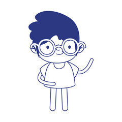 Isolated avatar boy with glasses vector design