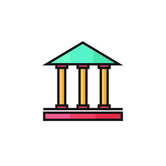 school icon vector illustration filled outline design