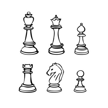 Chess Pieces Outline Images – Browse 14,274 Stock Photos, Vectors, and  Video