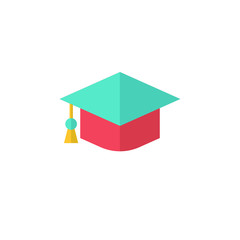 mortarboard icon vector illustration flat design