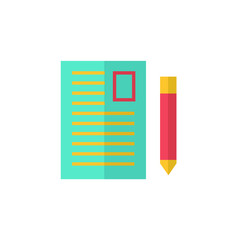 resume icon vector illustration flat design