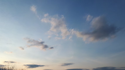 Abendlich angestrahlte Wolken